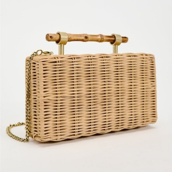 ZARA WOVEN BOX BAG - Picture 2 of 7